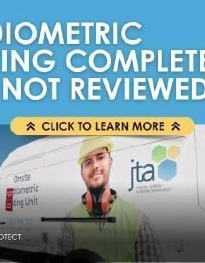 Audiometric testing completed but not reviewed