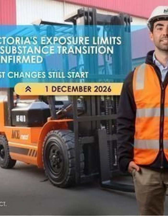Victoria confirms transition arrangements for 15 substances. Most workplace exposure limit changes still start on 1 December 2026